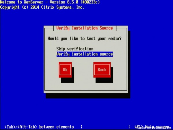 Verify XenServer Installation Media