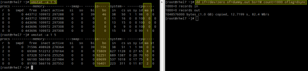 VmStat Linux Disk Performance Monitoring