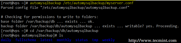 Configure Automysqlbackup on CentOS 7