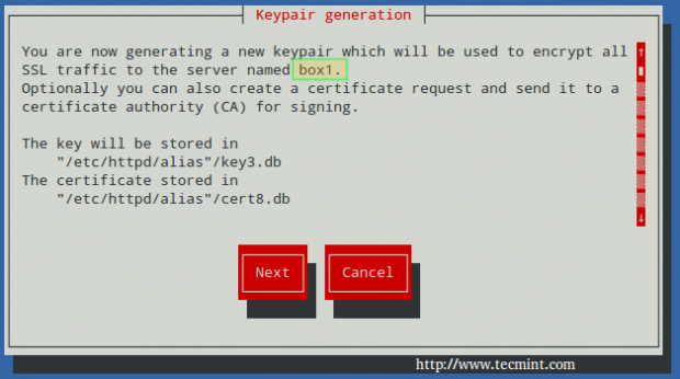 Create Apache SSL Key