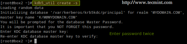 Create Kerberos Database