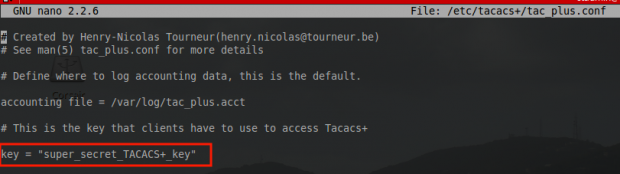 Create Tacacs Key