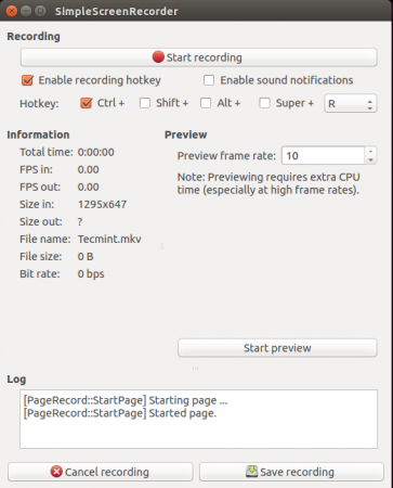 Linux Desktop Screen Recording