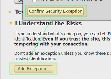 Wetty - SSL Security Warning