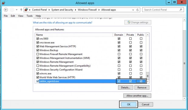 Allow Zabbix Agent on Windows Firewall