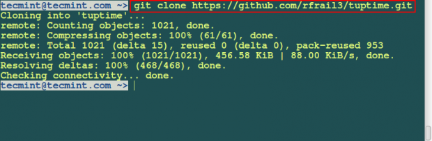 Clone tuptime Tool