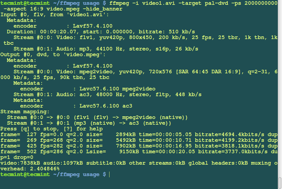 Convert Avi to Mpeg Video Format