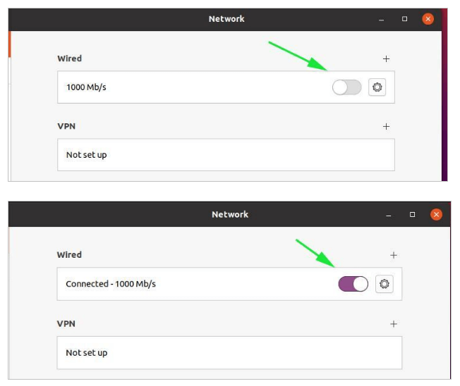 Enable Network Connection