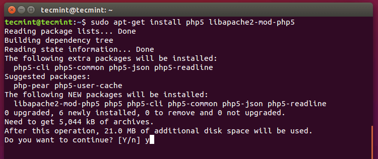 Insall PHP in Ubuntu 15.10