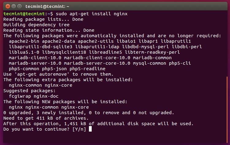 Install Nginx in Ubuntu 15.10
