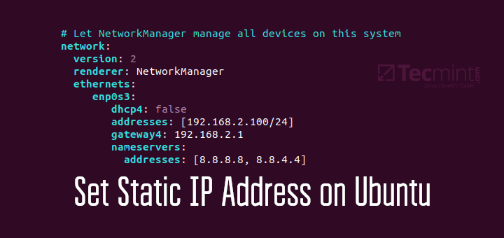 Set IP Address in Ubuntu