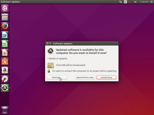 Software Update Settings