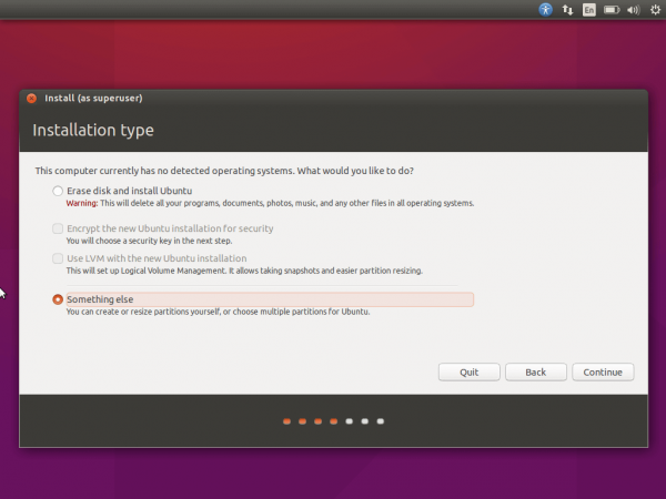 Ubuntu Partitioning Type