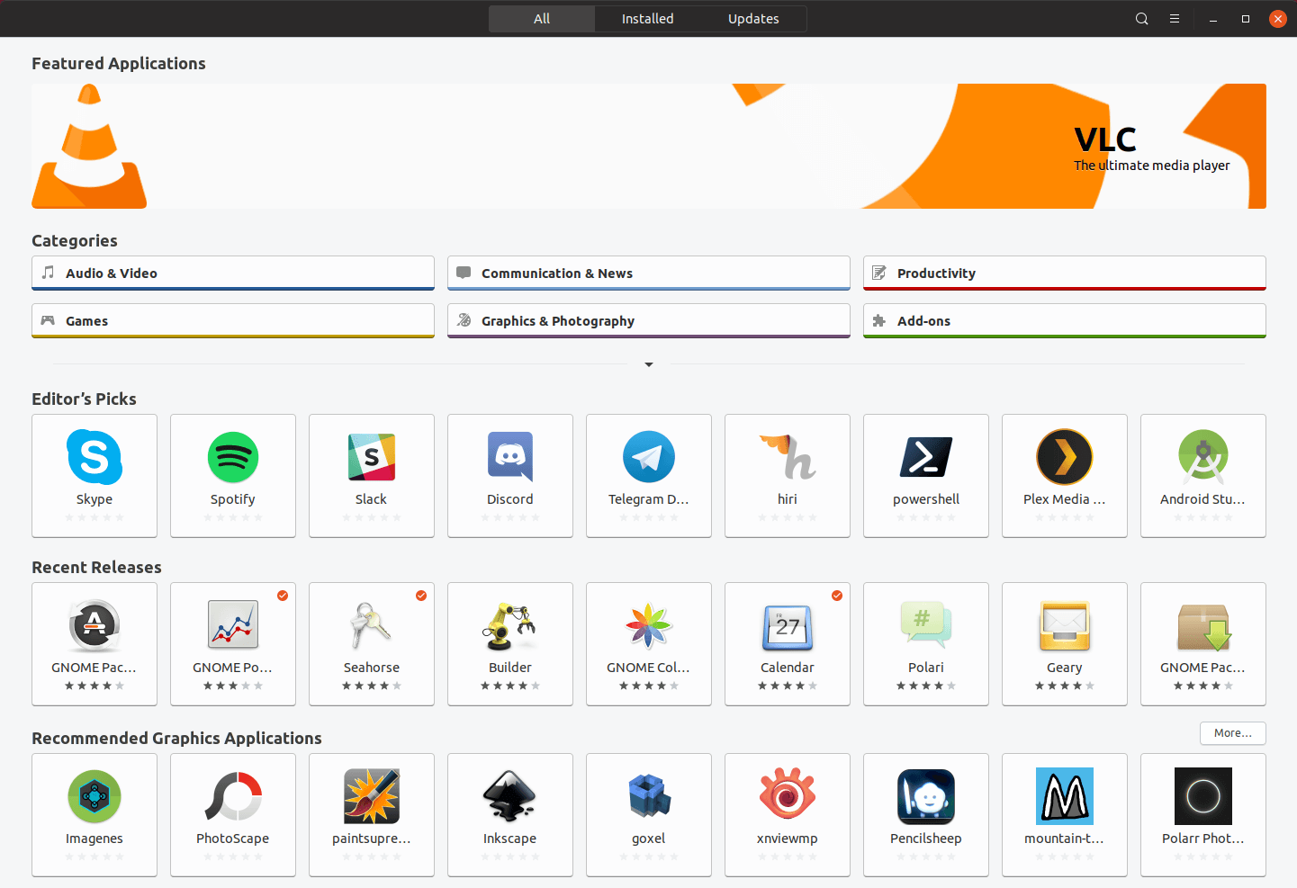  Centro de software de Ubuntu 