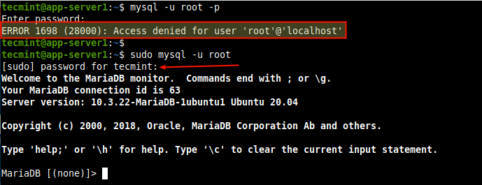 Access MariaDB Shell