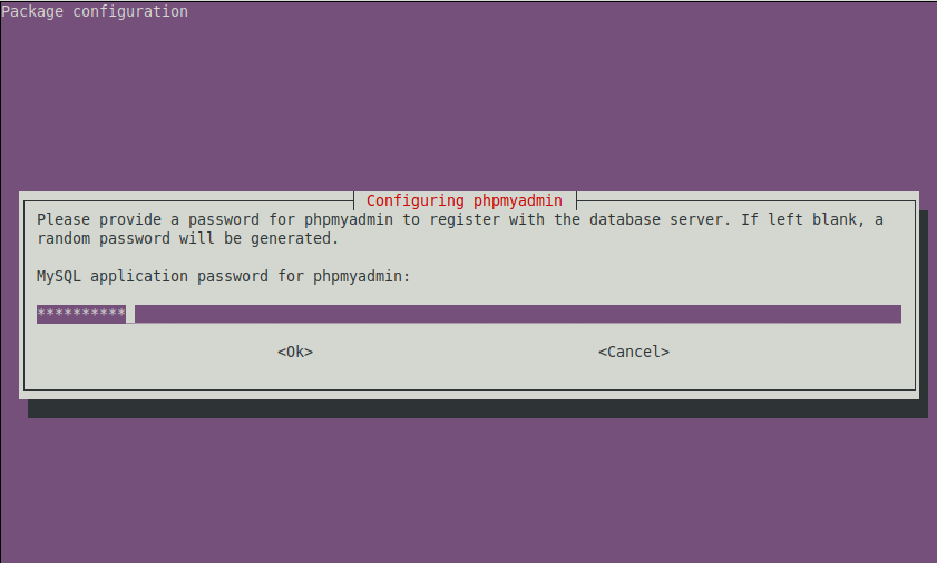 Create a Password for PhpMyAdmin