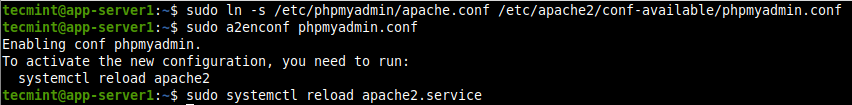 Enable PhpMyAdmin for Apache2