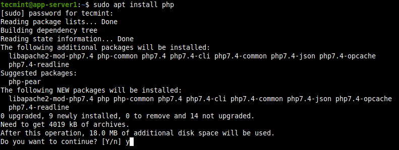 Install PHP in Ubuntu 20.04