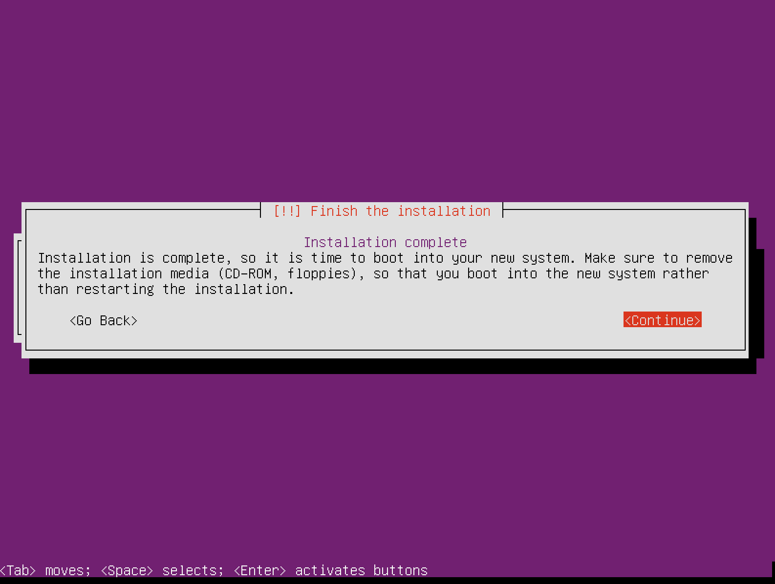 Ubuntu 15.10 Server Installation Complete
