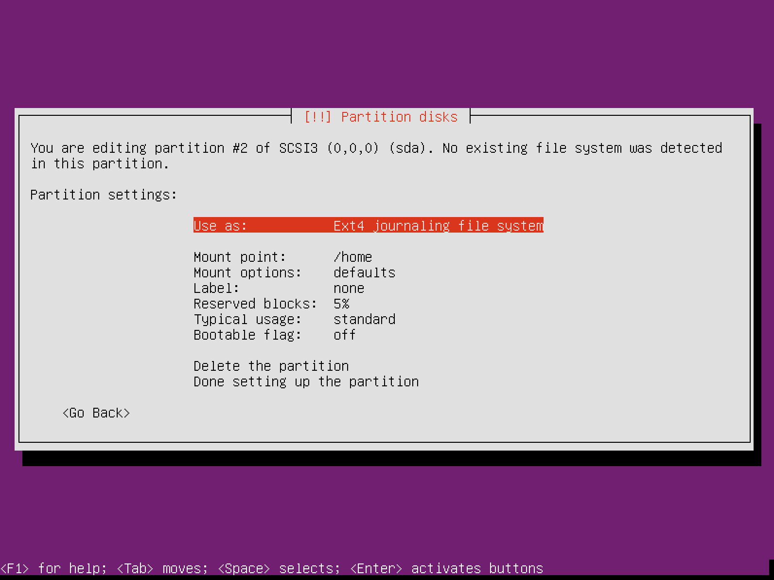 Home Partition Overview