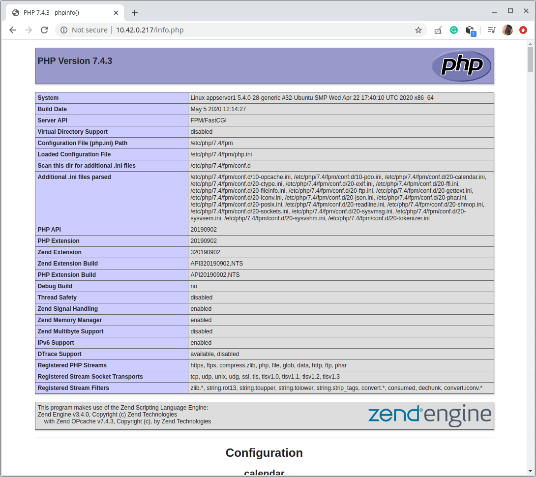 Check PHP and PHP-FPM Info