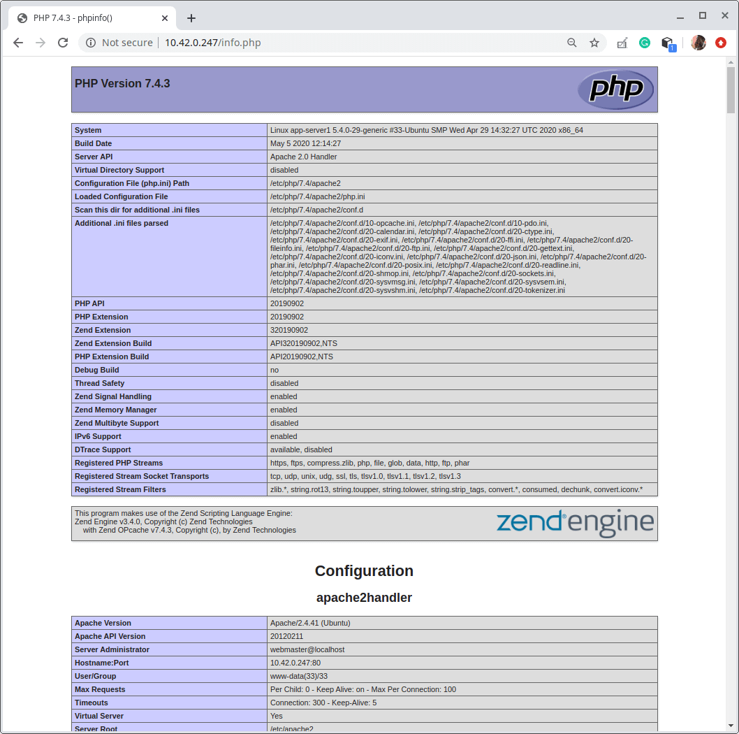 Verify PHP Information