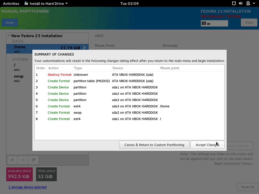 Accept Disk Write Changes