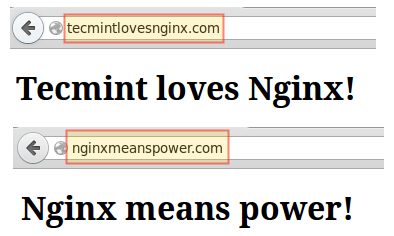Check Nginx Name Based Virtual Hosts