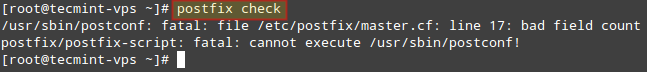 Check Postfix Configuration