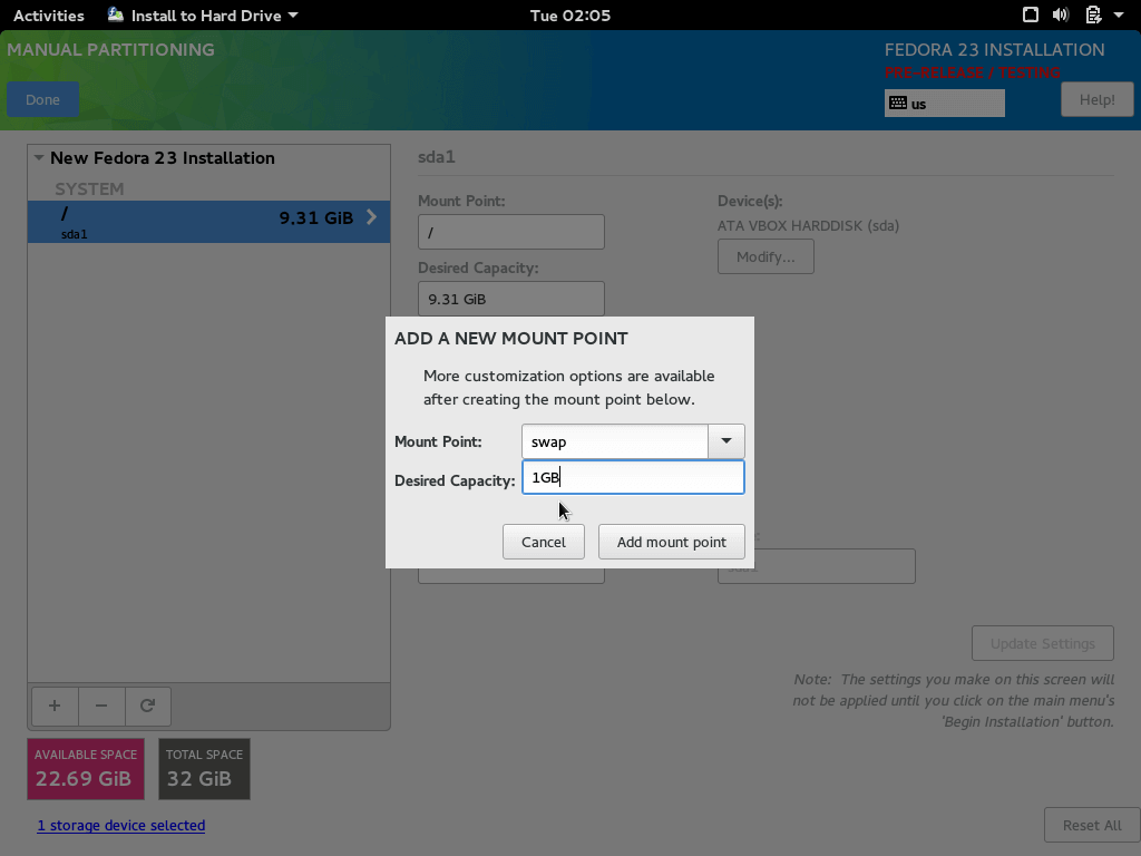 Create Swap Partition