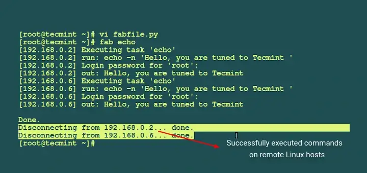 Fabric - Run Linux Commands Remotely