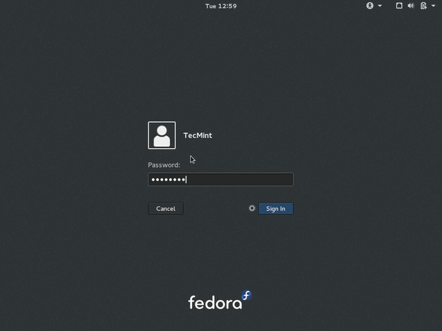 Fedora 23 Login