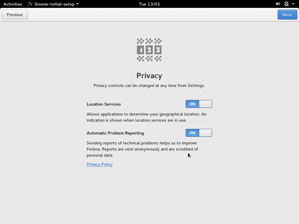 Configuración de privacidad