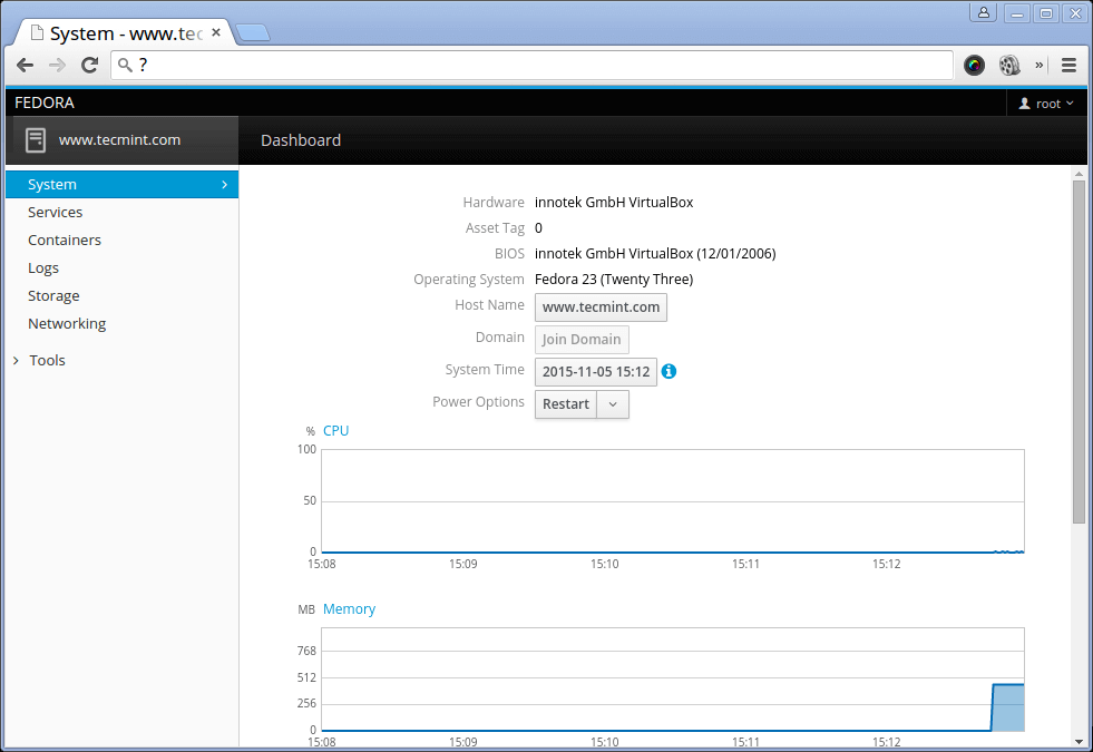 Fedora 23 System Information