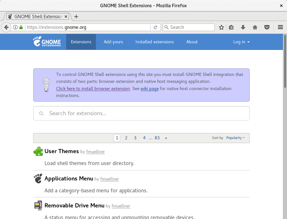 Gnome Shell Extensions