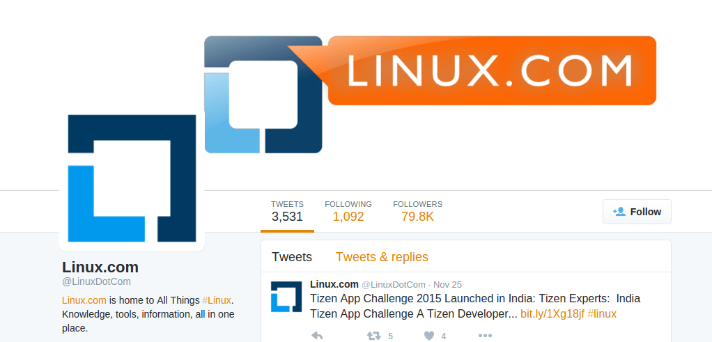 Follow @LinuxDotCom