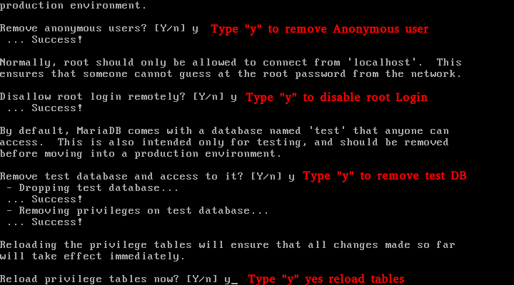 MySQL Secure Installation