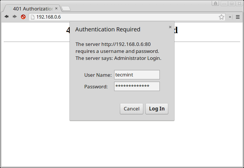 Nginx Password Protect Login