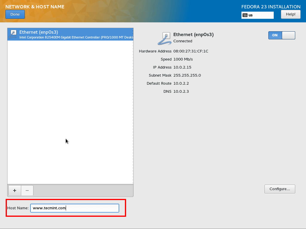 Set Hostname