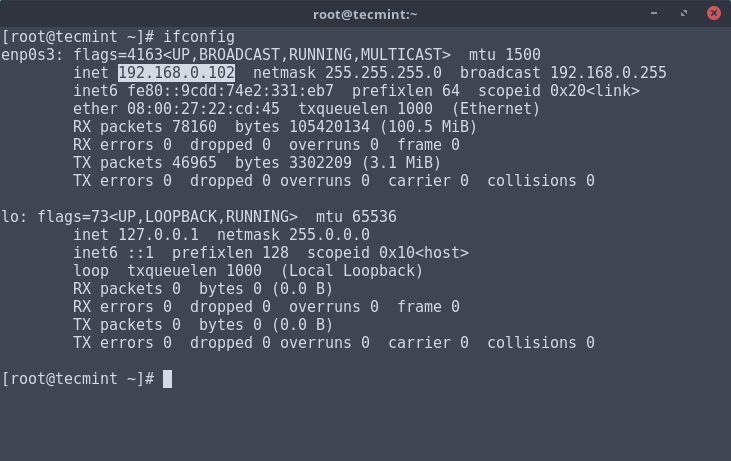 Set IP Address in Fedora