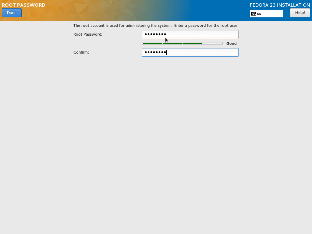 Set Root User Password