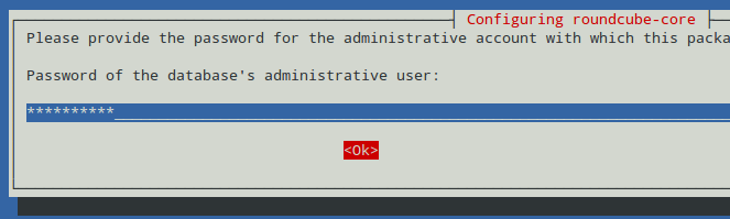 Set Roundcube Database Password