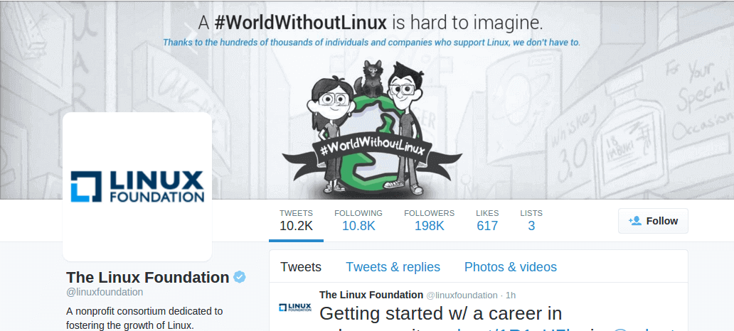 Follow @linuxfoundation