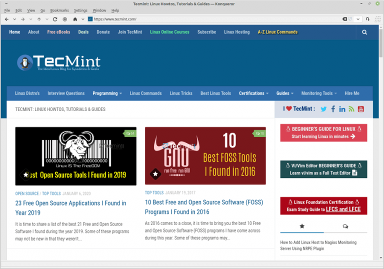 18 Best Web Browsers for Linux Desktop in 2024