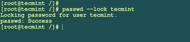 Lock User Account Password in Linux