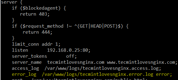 Nginx Error Log