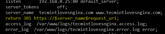 Redirect HTTP to HTTPS in Nginx