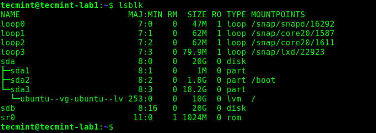 View Linux Disk Partitions