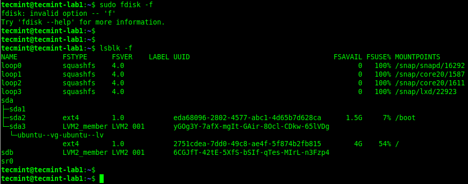 View Linux Partitions Info