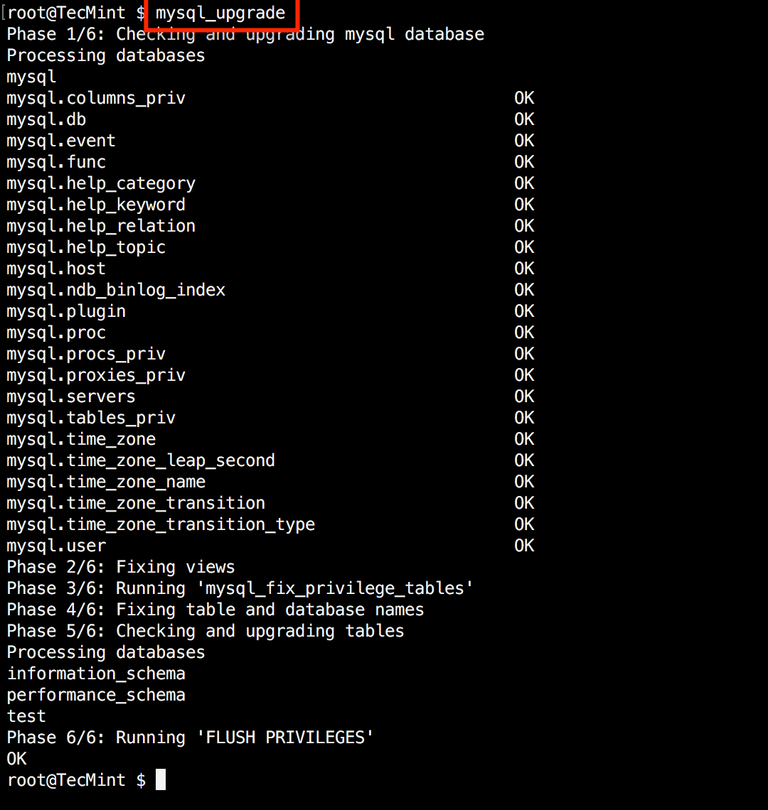 MariaDB Upgrade